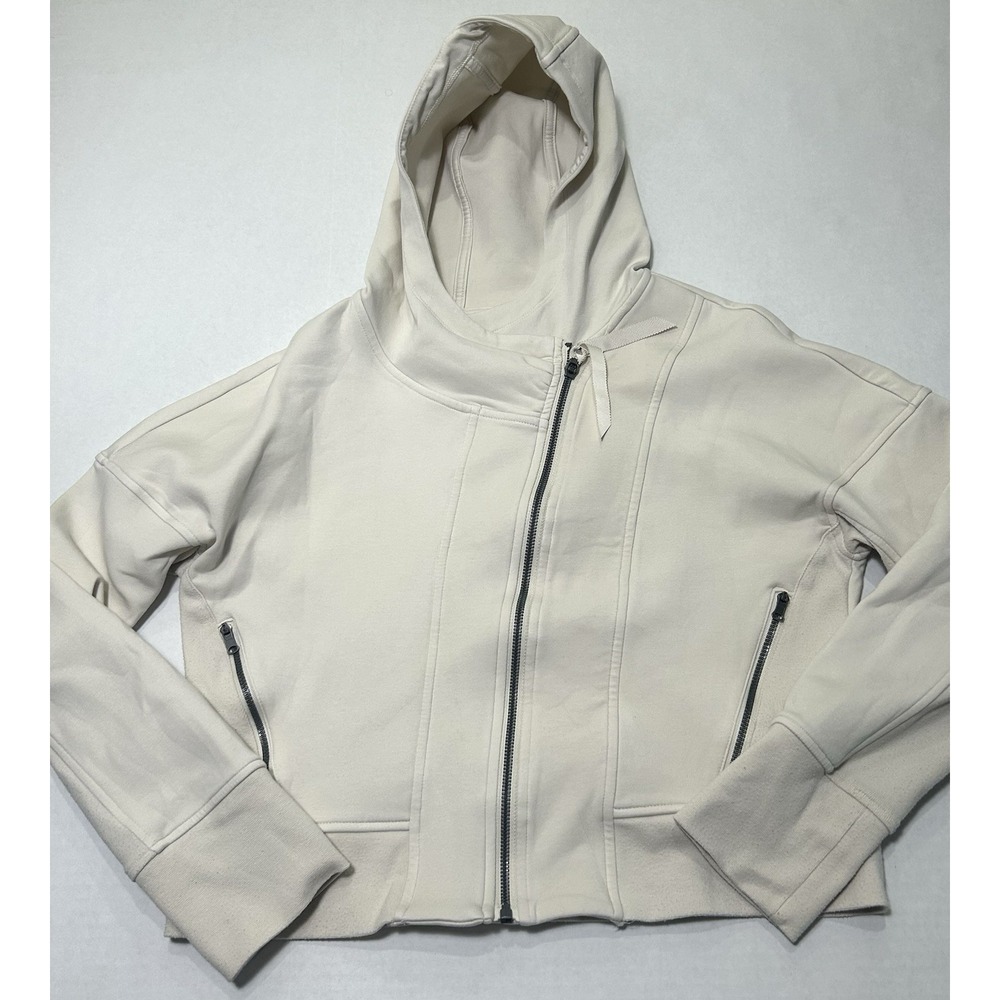 CALIA Cream Full-Zip Hoodie Size Small